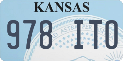 KS license plate 978ITO