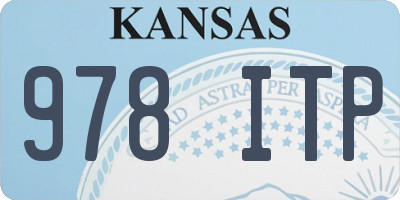 KS license plate 978ITP