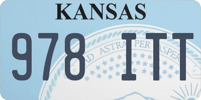 KS license plate 978ITT