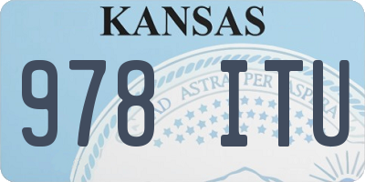 KS license plate 978ITU