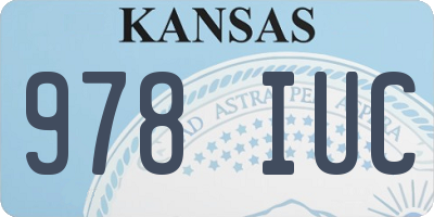 KS license plate 978IUC