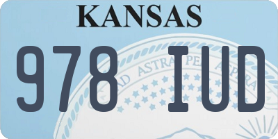 KS license plate 978IUD