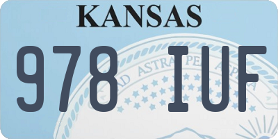 KS license plate 978IUF