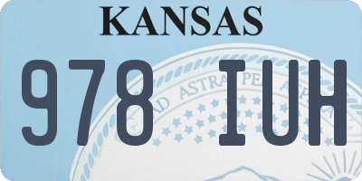 KS license plate 978IUH