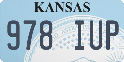 KS license plate 978IUP