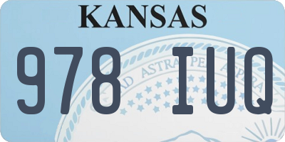 KS license plate 978IUQ
