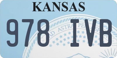KS license plate 978IVB