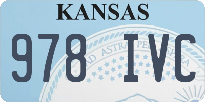 KS license plate 978IVC