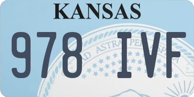 KS license plate 978IVF