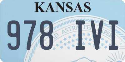 KS license plate 978IVI