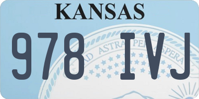 KS license plate 978IVJ