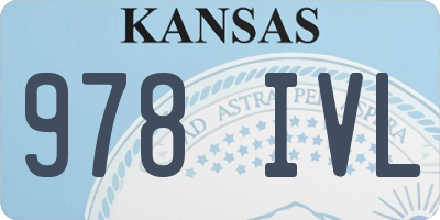 KS license plate 978IVL