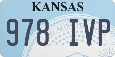 KS license plate 978IVP