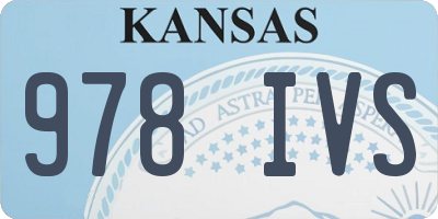KS license plate 978IVS