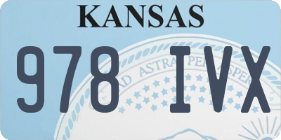 KS license plate 978IVX