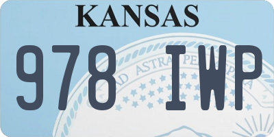 KS license plate 978IWP