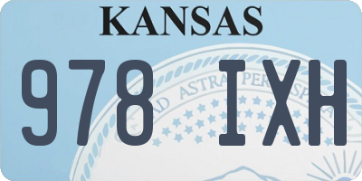 KS license plate 978IXH