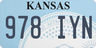 KS license plate 978IYN