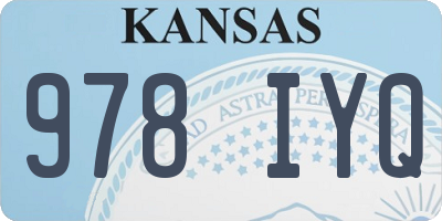 KS license plate 978IYQ