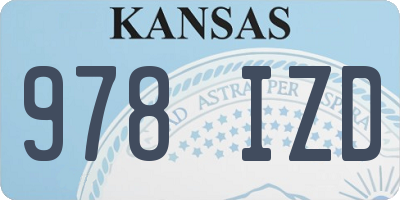 KS license plate 978IZD
