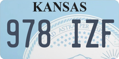 KS license plate 978IZF