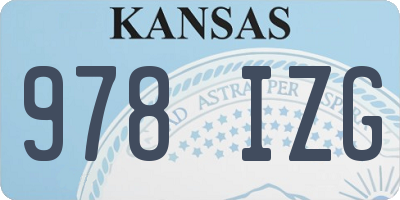 KS license plate 978IZG