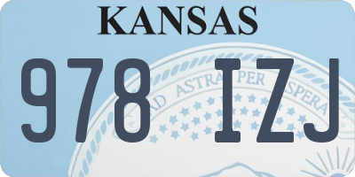 KS license plate 978IZJ