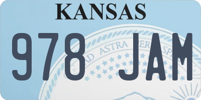 KS license plate 978JAM