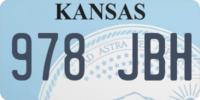 KS license plate 978JBH