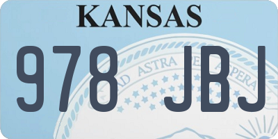 KS license plate 978JBJ