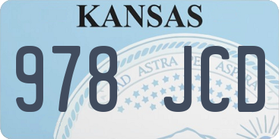 KS license plate 978JCD