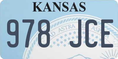 KS license plate 978JCE