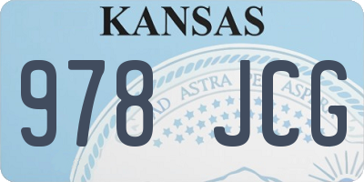 KS license plate 978JCG