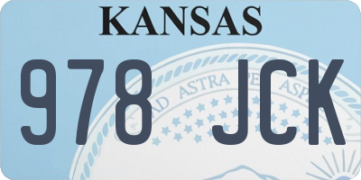 KS license plate 978JCK
