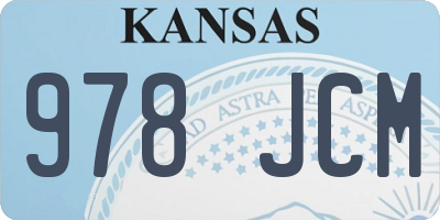 KS license plate 978JCM