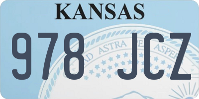 KS license plate 978JCZ