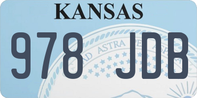 KS license plate 978JDB