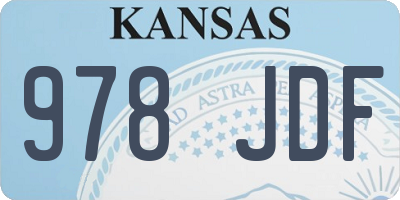 KS license plate 978JDF