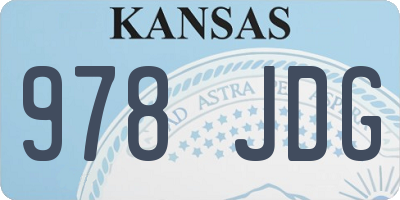 KS license plate 978JDG
