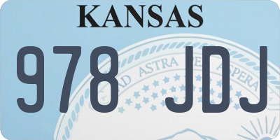 KS license plate 978JDJ