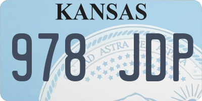 KS license plate 978JDP