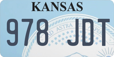 KS license plate 978JDT