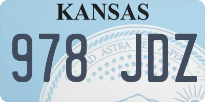 KS license plate 978JDZ