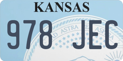 KS license plate 978JEC