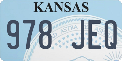 KS license plate 978JEQ