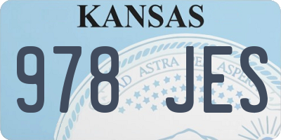 KS license plate 978JES