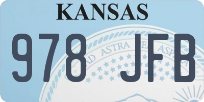 KS license plate 978JFB