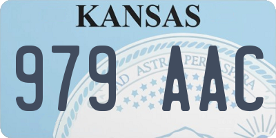 KS license plate 979AAC