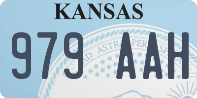 KS license plate 979AAH