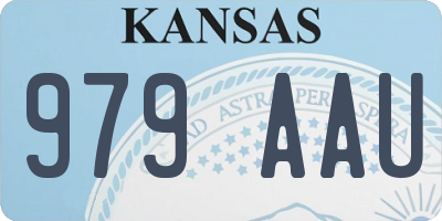 KS license plate 979AAU